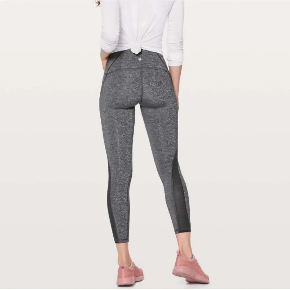 Lululemon Heathered Black Train Times 7/8 25